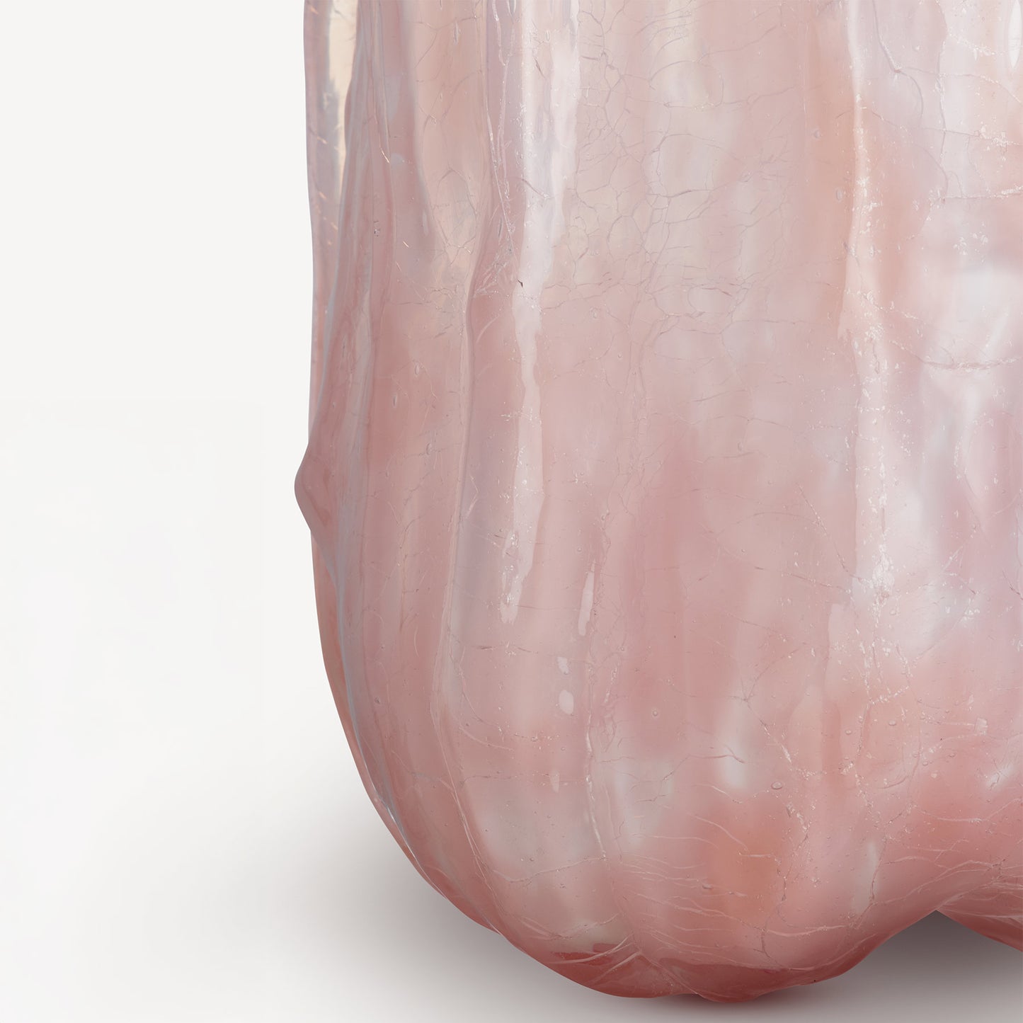 Crackle Vase Pink Pearl Tall