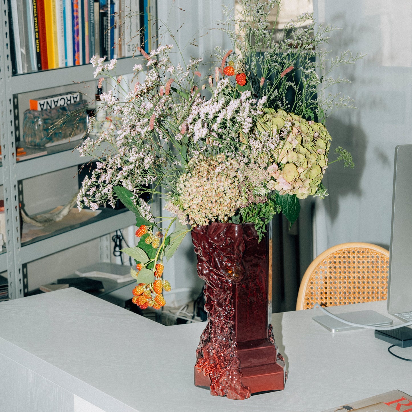 Rocky Baroque Vase Oxblood