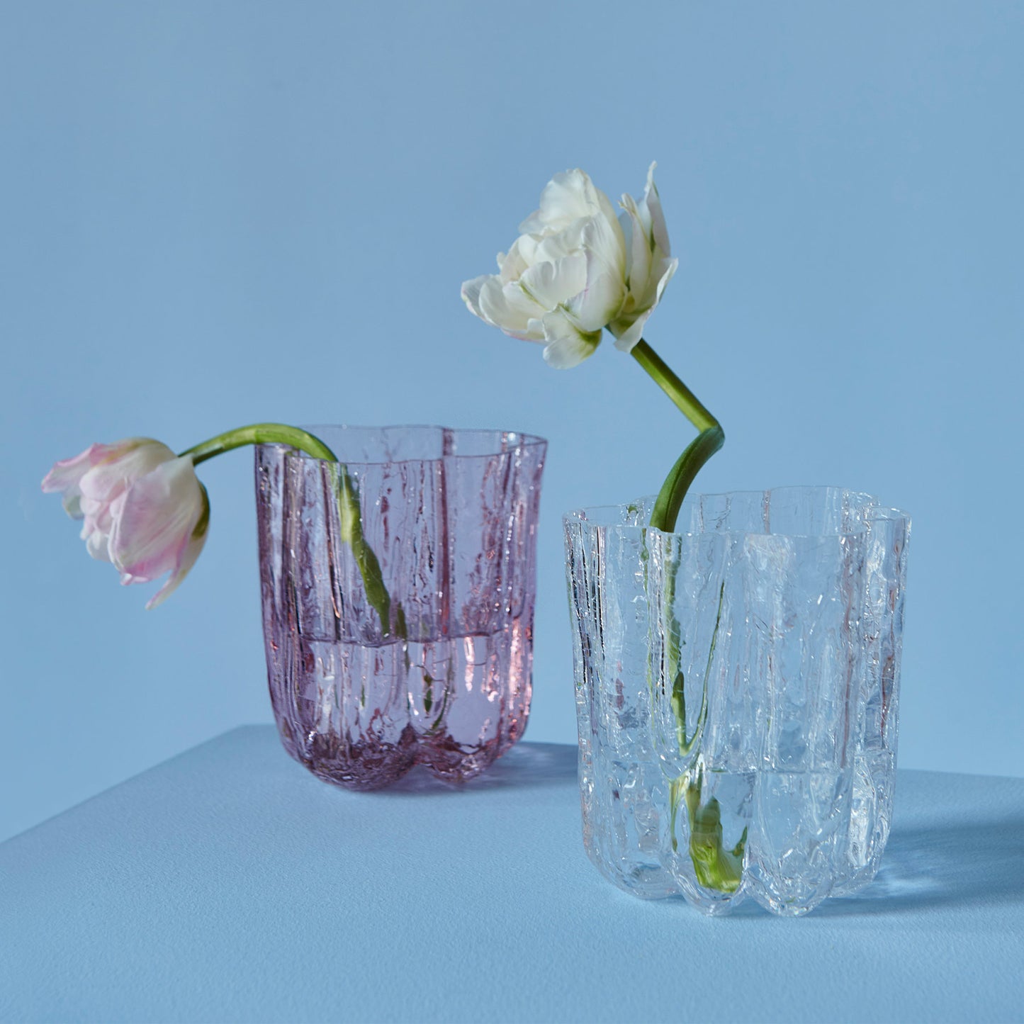 Crackle Vase Clear Small