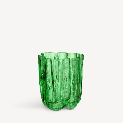Crackle Vase Dark Green Small
