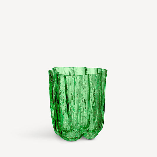 Crackle Vase Dark Green Small