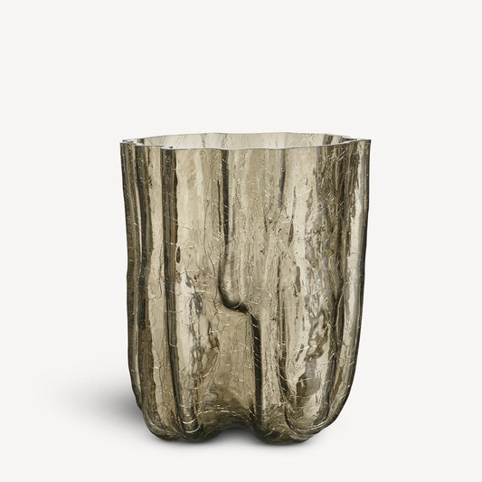 Crackle Vase Taupe Tall