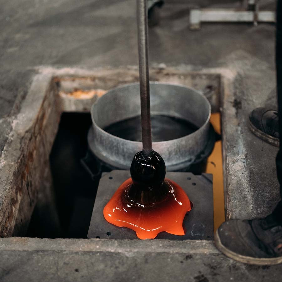 Crackle Clear Vase Low