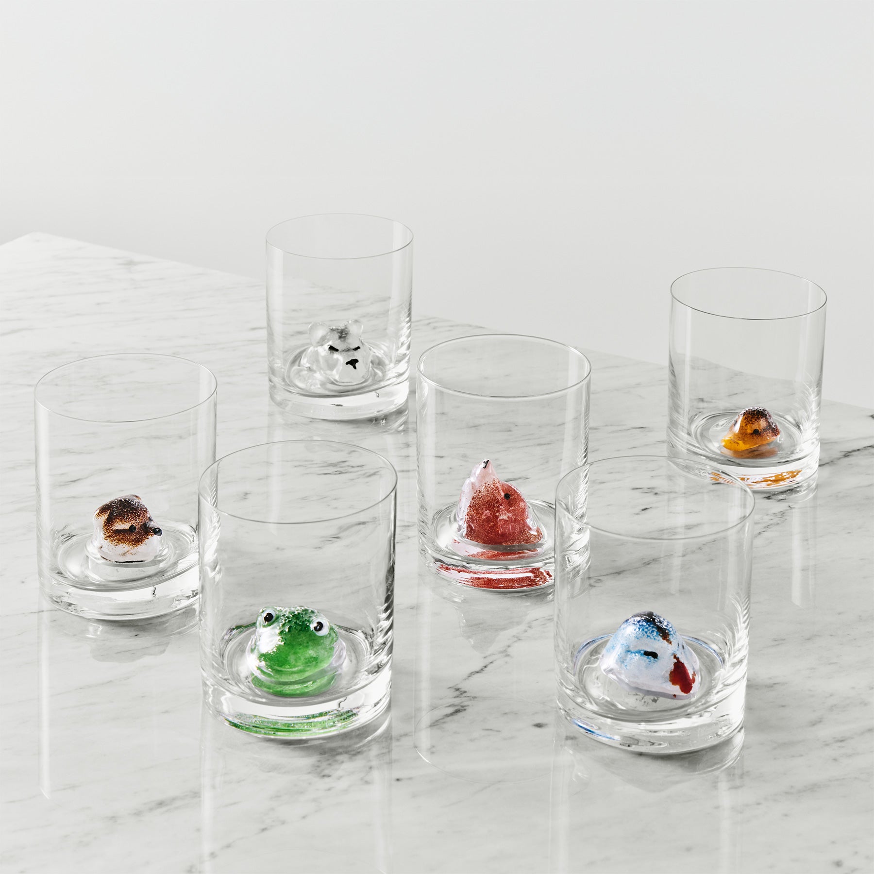 Kosta Boda New Friends Jug Water Duck Clear Green Crystal Glass Art