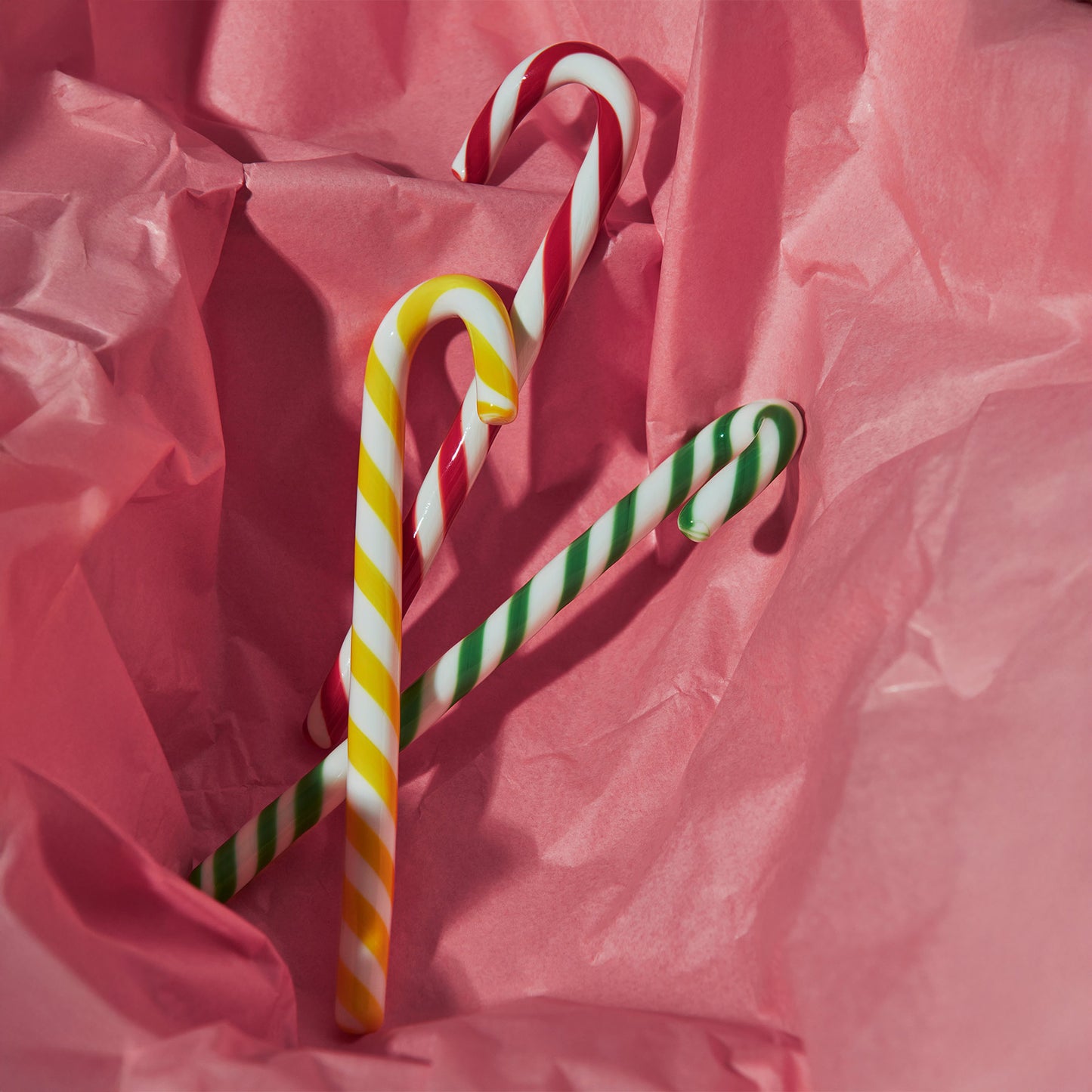 Polka Candy Cane White/Yellow
