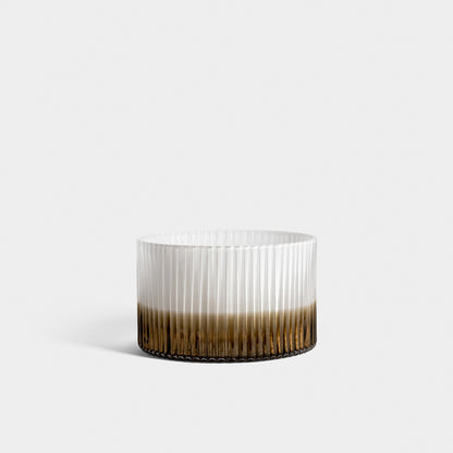Plissé Bowl White Brown ED-10