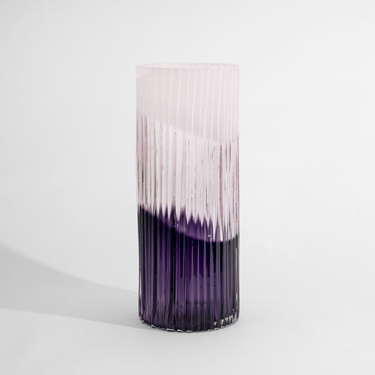 Plissé Vase Pink Aubergine ED-10