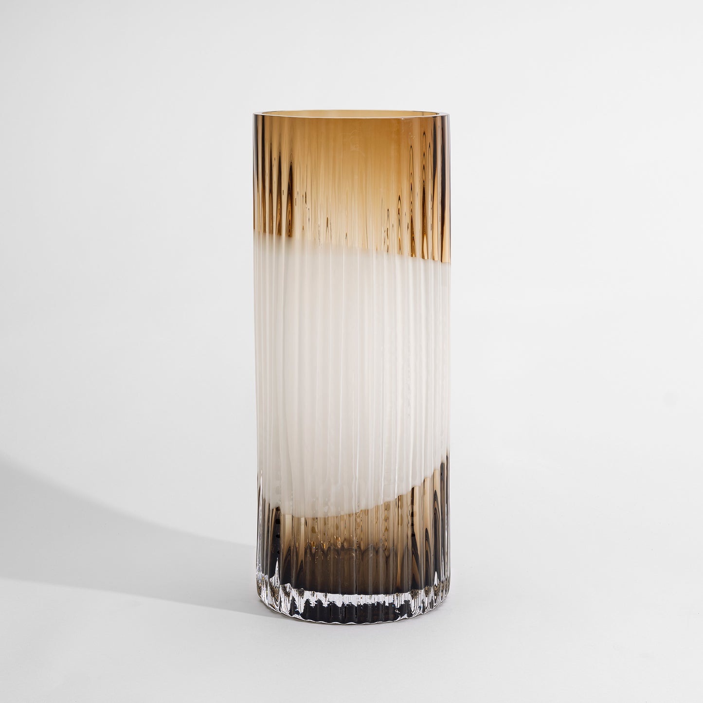 Plissé Vase Brown Cream ED-10