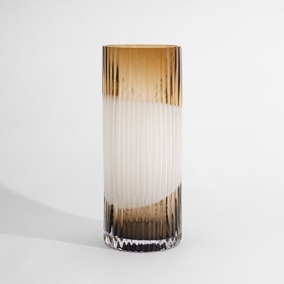 Plissé Vase Brown Cream ED-10