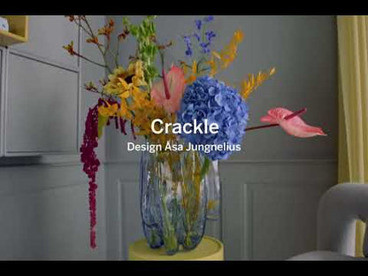 Crackle Clear Vase Tall