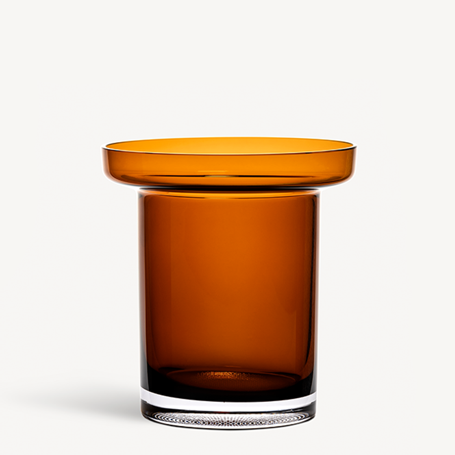 Limelight Vase Amber Low