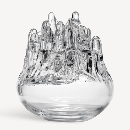 Kosta Boda Polar Clear Crystal Glass Candle Holder Decor Large Kosta Boda Polar Clear Crystal Glass Candle Holder Decor Large